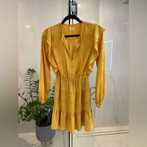 NWOT Aritzia Wilfred Marvelle Mini Dress in Cairo Gold / Size XS